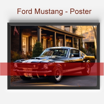 Poster Ford Mustang abstrakt Modell 1